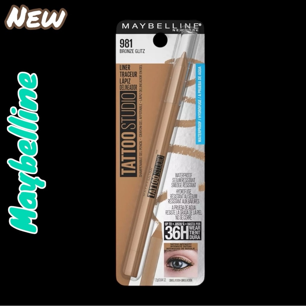 New Maybelline Tattoo Studio Gel Eyeliner – Shade 981 Bronze Glitz